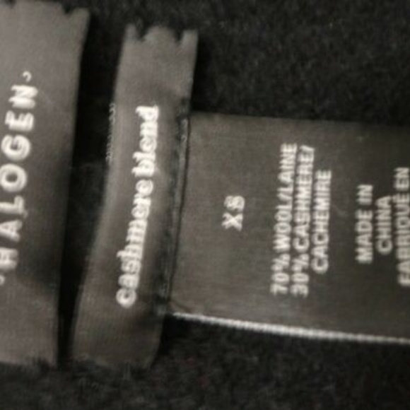 HALOGEN Rib Knit Wool & Cashmere Long Open Front - Picture 2 of 5